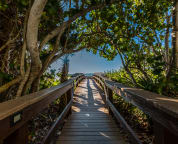 Walkway to our beach, very shot walk!