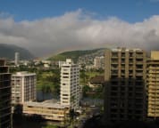 Lanai view of Alawai canal and Ala Wai golf course course