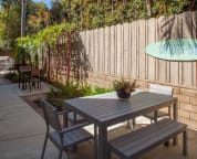 Fenced backyard