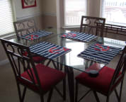 Close up of dining table