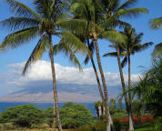View to West Maui Mts. from in front of the lanai. Oh, what a beautiful morning.