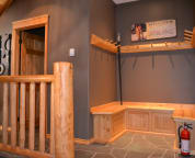 Main entrance with built in storage.