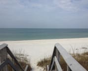The view of "your beach" from the top of the boardwalk.
