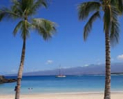 Mauna Lani private beach club with the best snorkeling available.