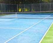 On grounds tennis courts