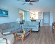 Spacious living room with high-end queen-size sofa sleeper