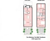 Our floor plan, main living and kitchen on 1st floor and bedrooms suites on the 2nd floor. Huge lanais on both floors