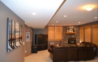Lower level TV room.