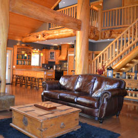 Incredible timber posts and beam from locally sourced BC timber.