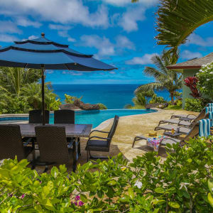 Private Patio with Infinity Edge Pool