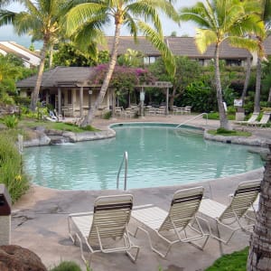 Tropical pool just steps away from our front door. Complete with sand bottom hot tub.