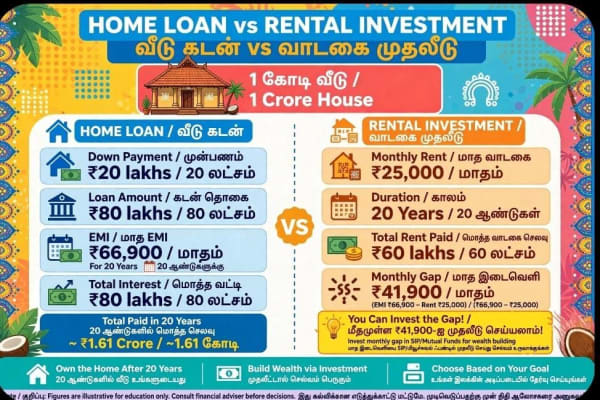 வீட்டுக்கடன் வாங்கி வாடகைக்கு விடுவது நல்ல முதலீடா? 1 கோடி வீட்டின் உண்மைக் கணக்கு