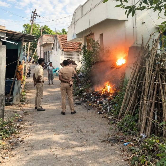 விருத்தாசலத்தில் பாமக நிர்வாகி வீட்டில் பெட்ரோல் குண்டு தாக்குதல்: தவெக நிர்வாகி மீது குற்றச்சாட்டு