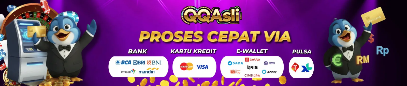 Banner casino online dan layanan cepat QQASLI