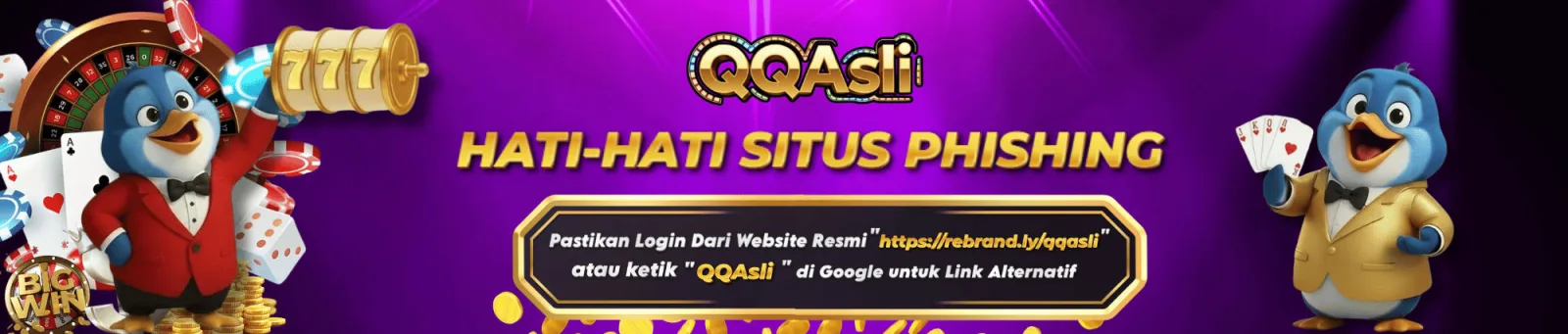 Tampilan promosi slot online QQASLI