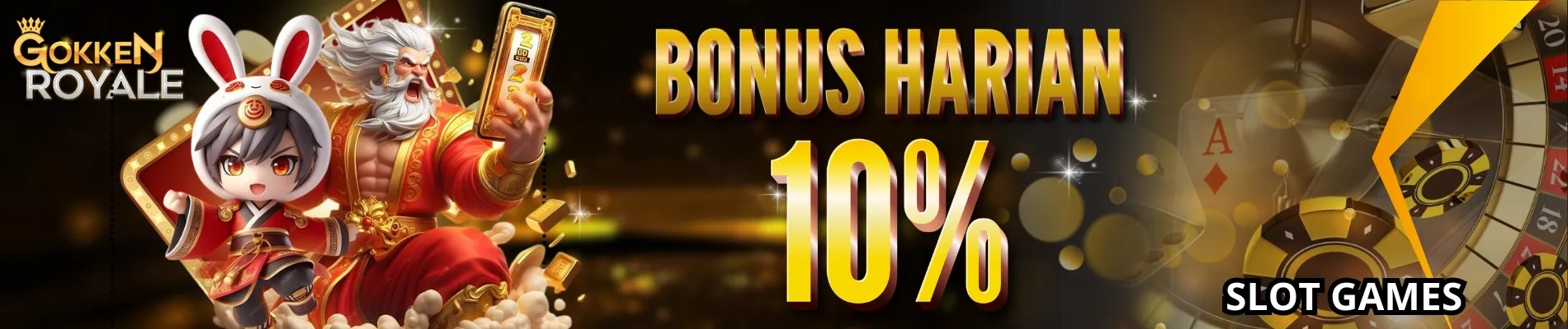 BONUS HARIAN 10%  SLOT ONLINE