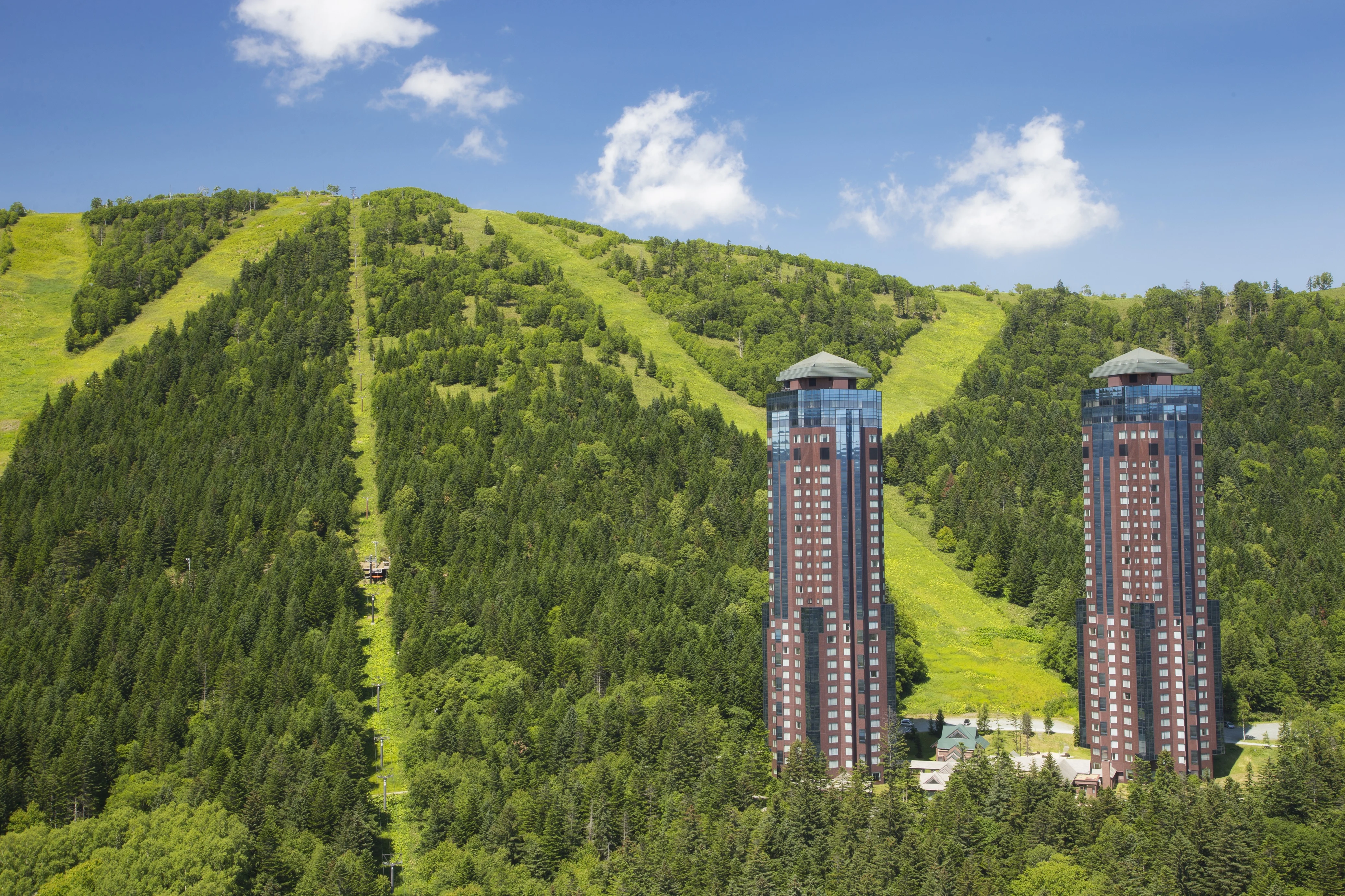 All Suites nestled on a hilltop in the vast area. Enjoy a luxurious resort stay in the guest room with a private sauna and jet bath with a view of four seasons, gourmet food.