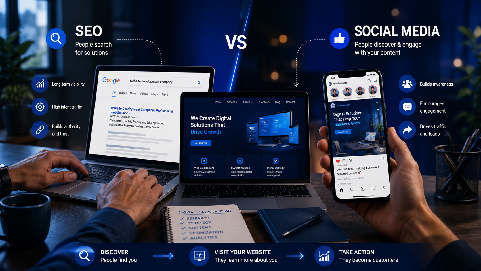 SEO vs Social Media: Which Is Better for Your Business? | C2D