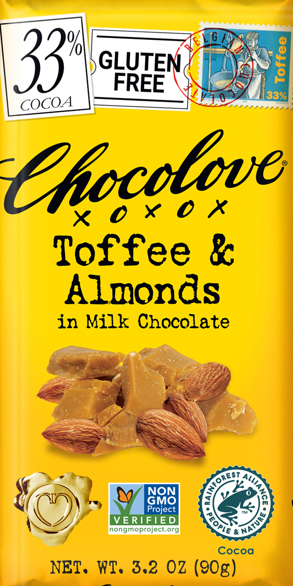 Toffee & Almonds in Milk Chocolate