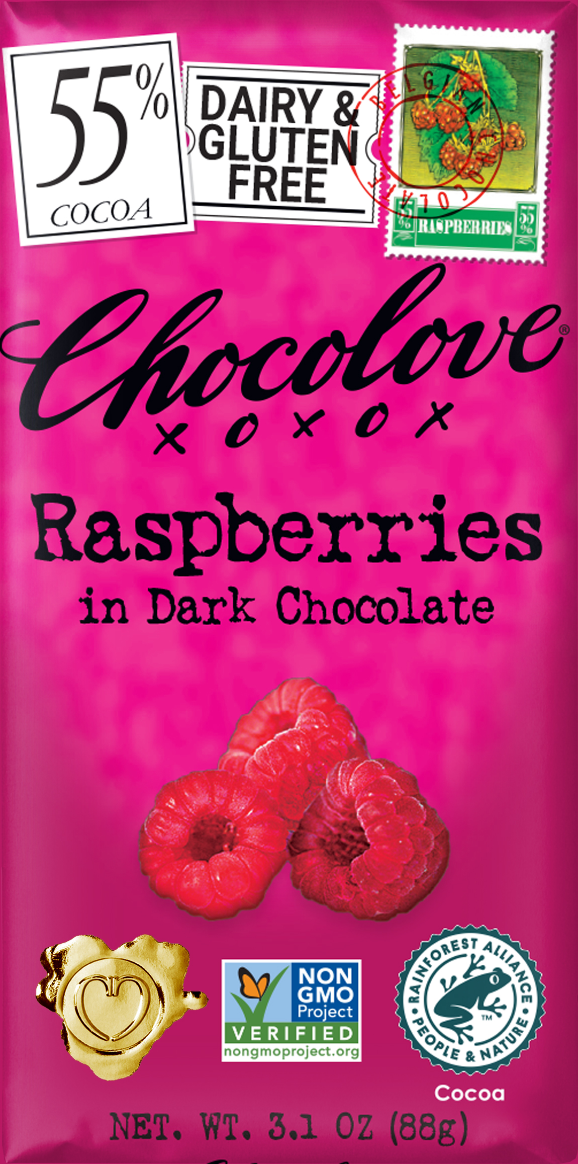 Raspberries in Dark Chocolate