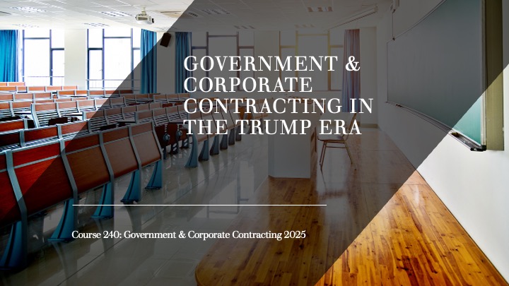 Government & Corporate Contracting in the Trump Era