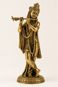 Polished Brass Krishna