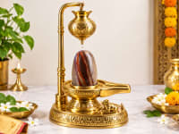 Devotional Brass Shivling Abhishek Altar