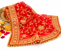 Red Zari Chunri