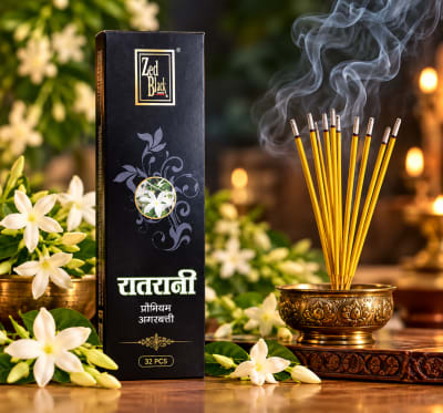 Zed Black Ratrani Incense Agarbatti (32 Pcs)
