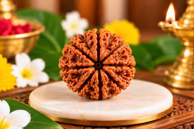 8 Mukhi Rudraksha Bead (Certified Natural Eight-Faced)