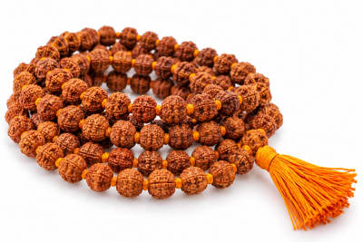 Natural Rudraksha Mala (7 mm Beads)
