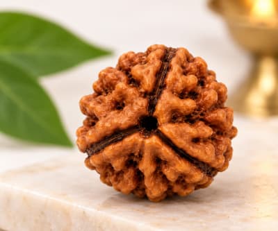 3 Mukhi Rudraksha Bead (Certified Natural Three-Faced)