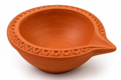 Traditional Clay Diya (Mitti Ka Deepak) for Deepdan