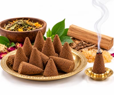 Natural Herbal Dhoop Cones (Fragrant Incense Cones)