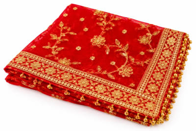 Mata Ki Chunri (Embroidered Red Zari Sacred Cloth)