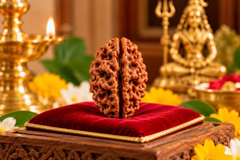 2 Mukhi Rudraksha Bead