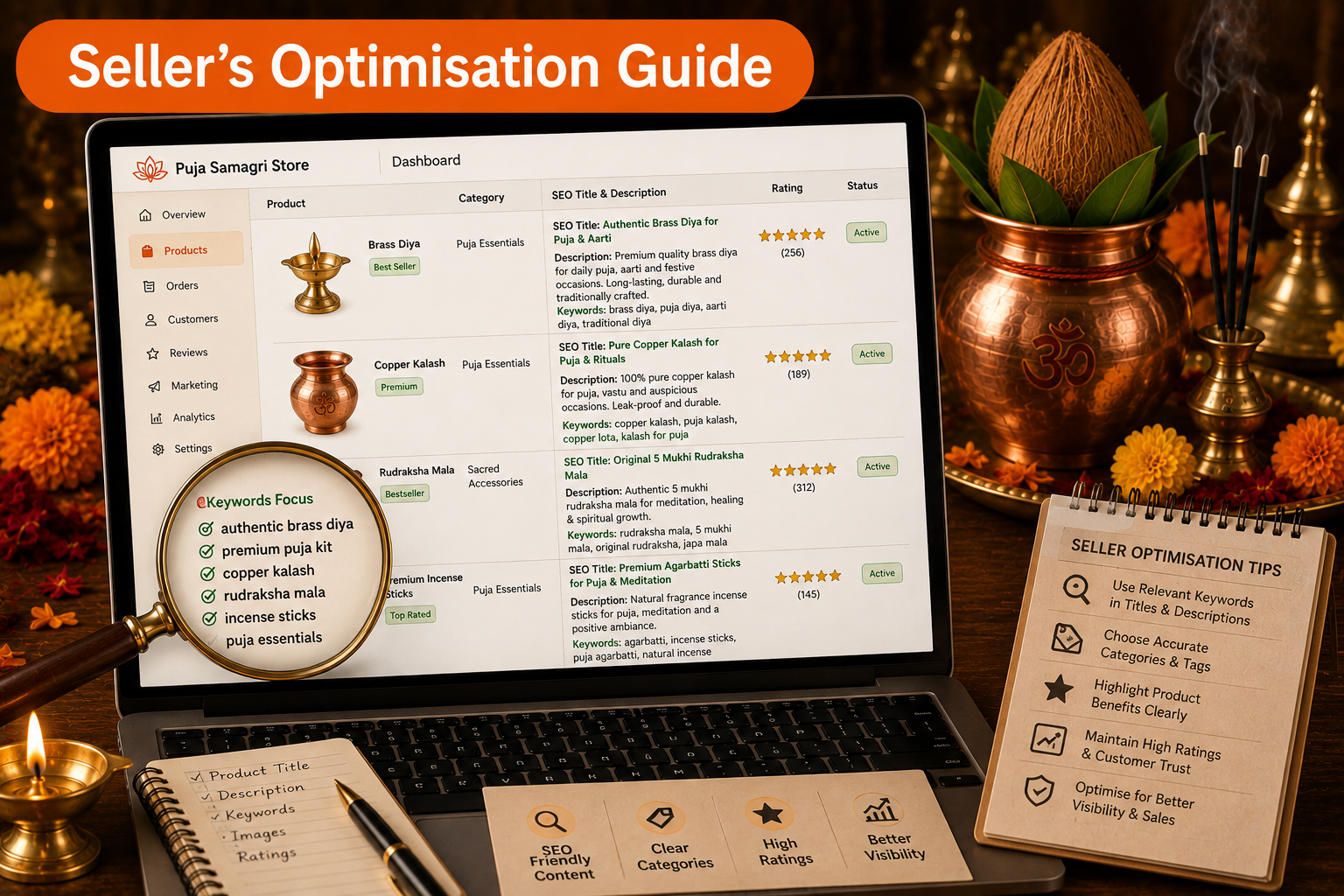 Puja Product Listing Optimisation Guide