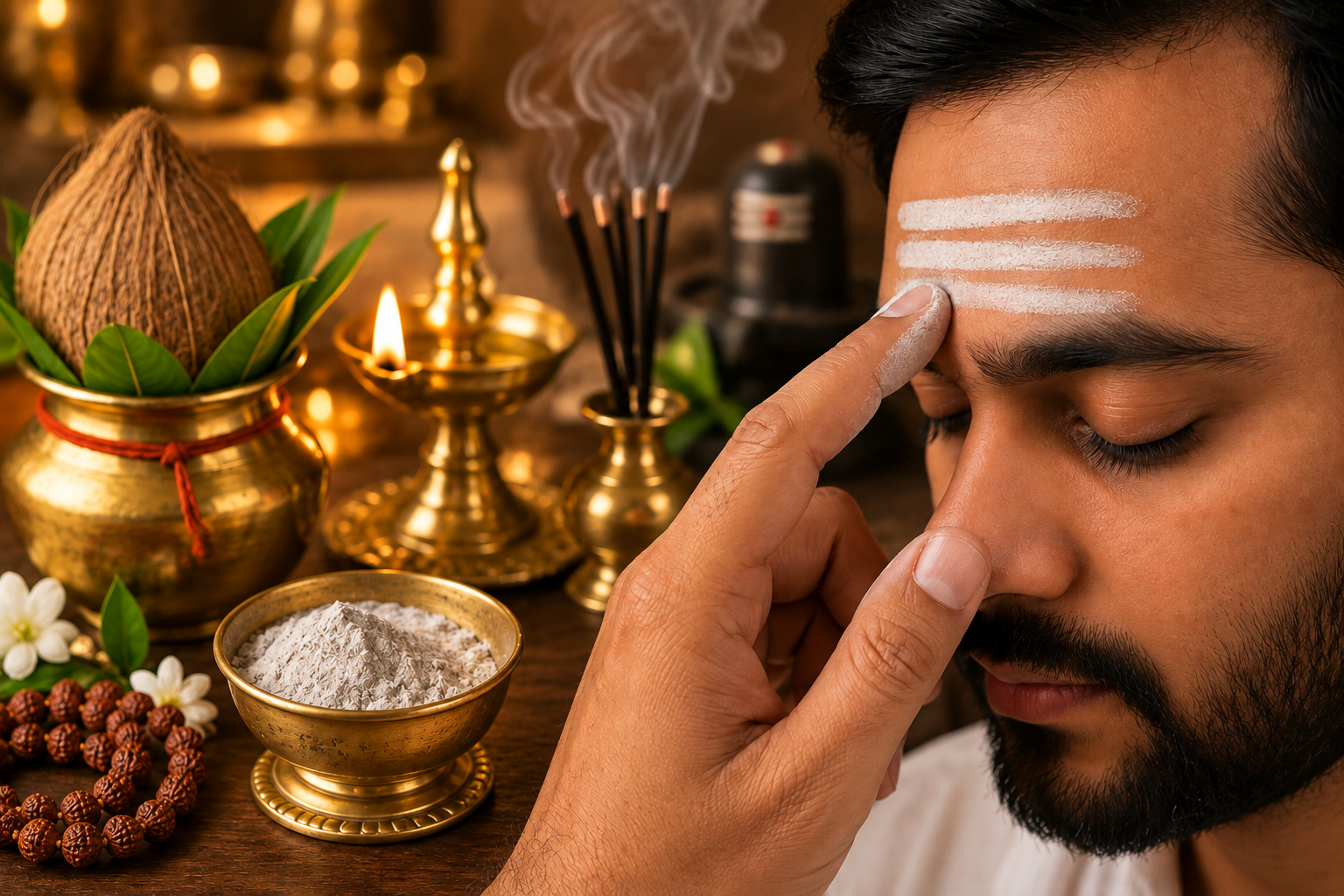 What is Bhasma (Vibhuti)? Meaning & How to Apply Tripundra