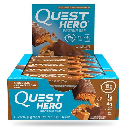 Quest Hero Bar Chocolate Caramel Pecan