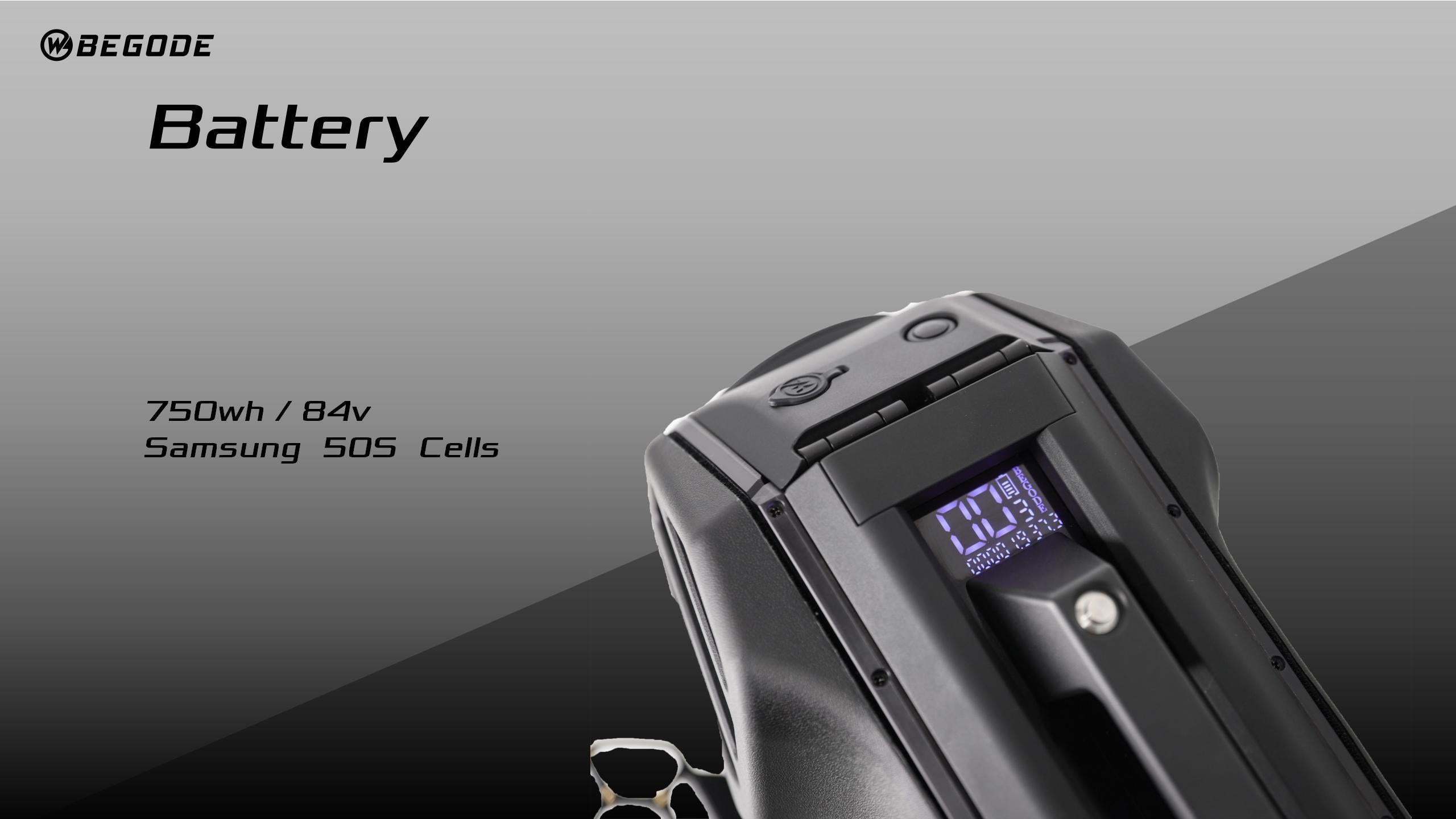 Voltage & Battery: 84V system packing a 750 Wh battery. It utilizes high-discharge Samsung 50S cells, which drastically minimize voltage sag compared to older small wheels