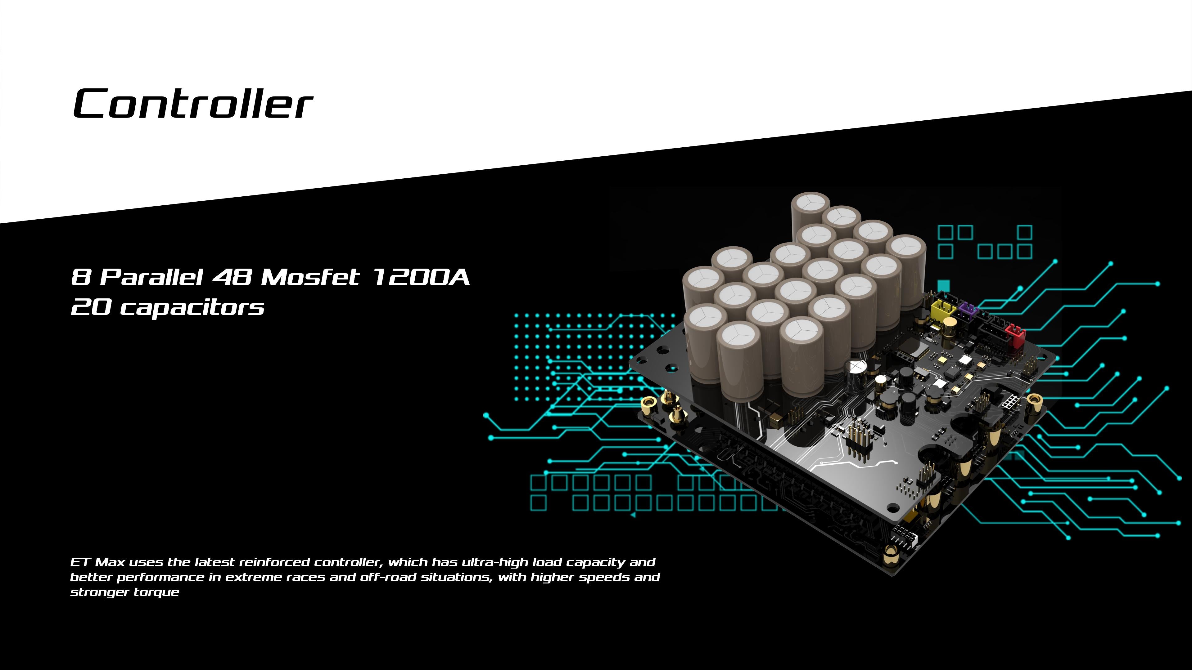 Aggressive Electronic Braking: Backed by optimized firmware assistance, the braking on the ET Max is incredibly effective, providing massive stopping power to match its extreme speed capabilities.Ultra-Fast Charging: The internal battery distribution board supports high-current inputs up to 20A, allowing riders to fast-charge the massive pack in roughly 40 to 60 minutes when using compatible chargers.