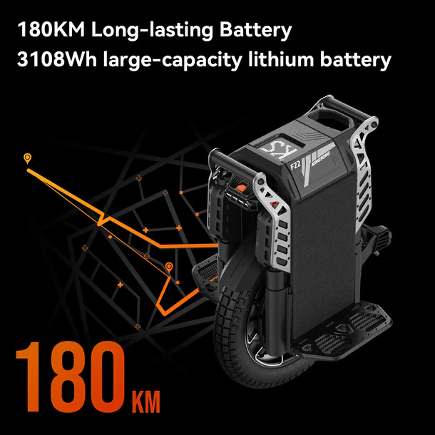 Quad-Piston DNM Suspension: The standout feature is its four-point suspension architecture using four distinct shock absorbers (two progressive air shocks and two hydraulic shocks). This config provides up to 100mm of travel with adjustable damping and preload. Reviewers describe this four-post design as one of the most stable and cushy layouts available, avoiding the structural twisting common in standard single-pair configurations.