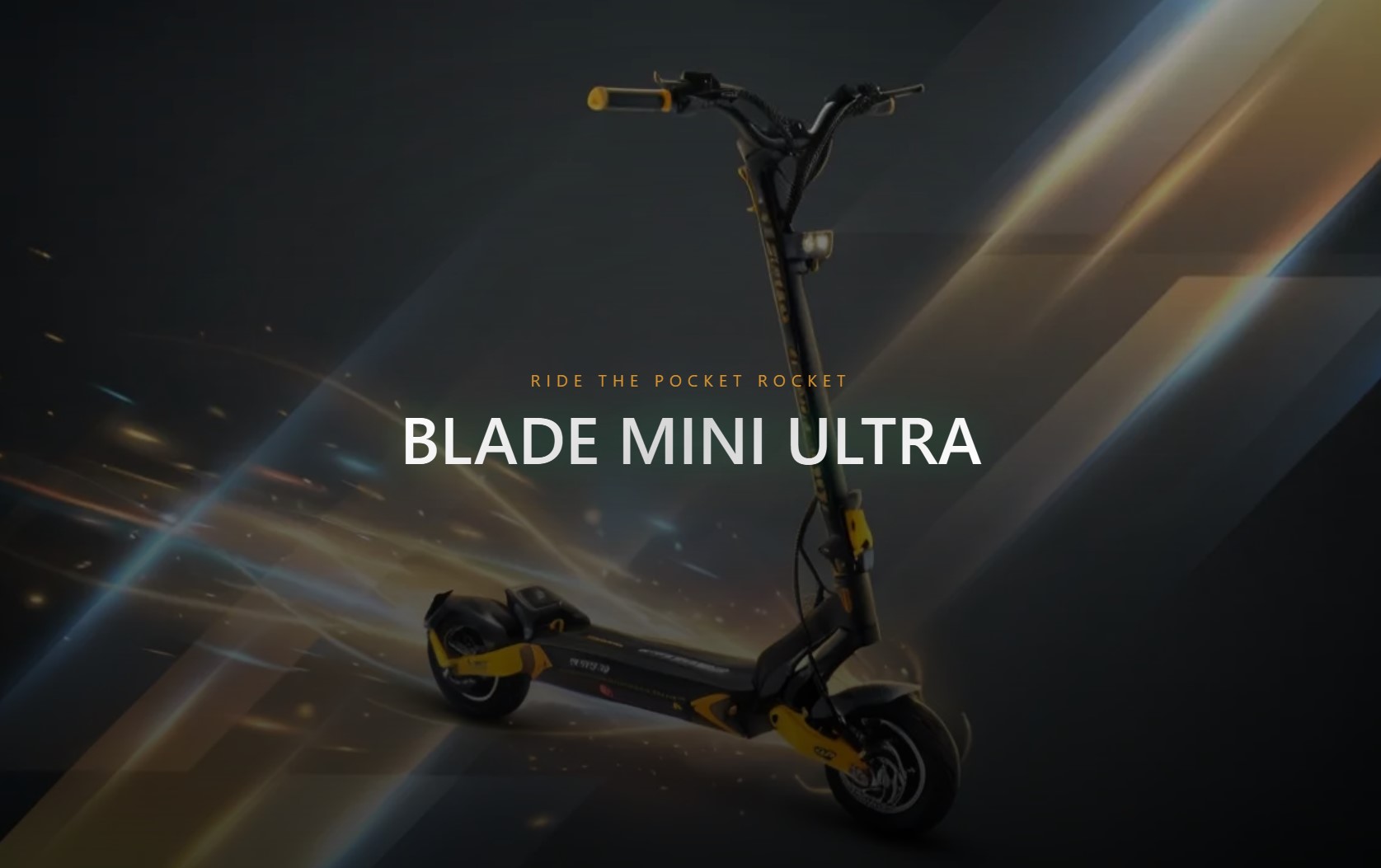 The Blade Mini Ultra stands out for packed performance numbers in a relatively lightweight, aerospace-aluminum build:Power & Performance: Driven by dual 1000W motors (2000W nominal output) that peak at a blistering 3360W. This system propels the scooter to a top construction speed of 60–70 km/h (approx. 43 mph) with rapid 0–60 km/h acceleration in 3.9 seconds.