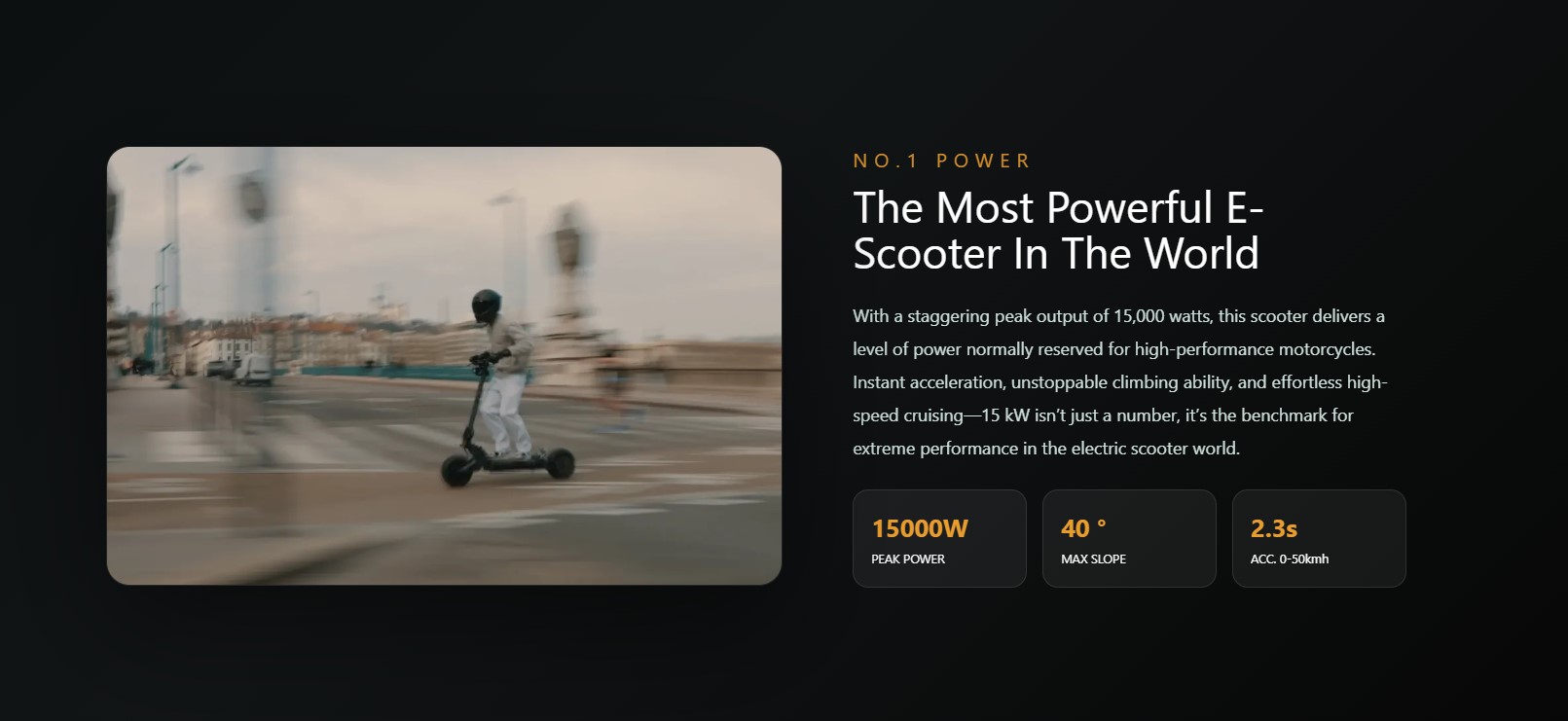 Weight & Capacity: The scooter itself weighs around 55–68 kg (121–150 lbs) and supports a maximum payload of 150 kg (330 lbs).Tires: 13-inch ultra-wide inflatable tubeless street tires with a built-in self-sealing layer for immediate puncture resistance.