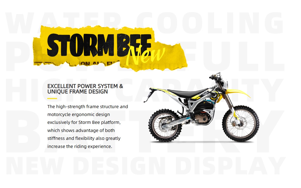 Top Speed: Reaches up to 68–75 mph (110 km/h) depending on sprocket setup and terrain.Acceleration: Rockets from 0 to 50 mph in just 3.6 seconds.Curb Weight: Approximately 260 lbs (118 kg) for the off-road version, making it heavier than an Ultra Bee but highly stable at speed.