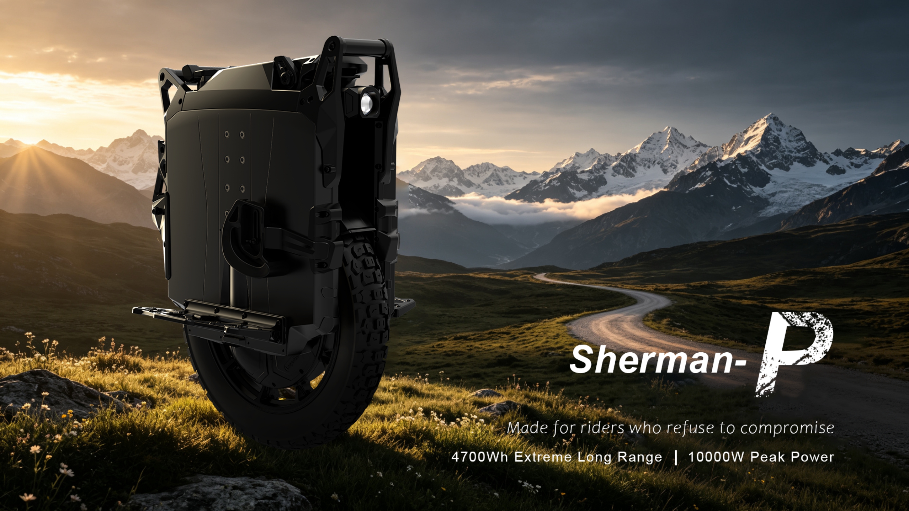 The Leaperkim Sherman-P is a new high-voltage, ultra-range electric unicycle featuring a massive 4,700Wh battery and a 176.4V powertrain