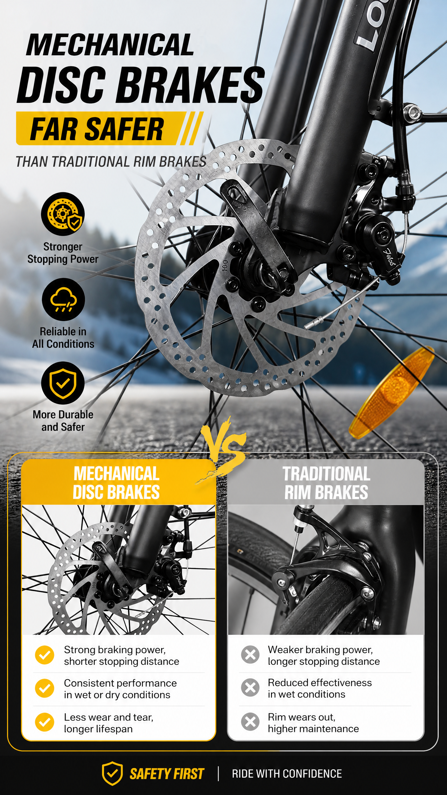 500W High-Efficiency Brushless Motor
The LOOKROAD L28 MIN Electric Bike is equipped with a 500W high-efficiency brushless motor that delivers smooth acceleration, reliable power, and quiet performance for everyday riding.
With a 35km/h top speed, 25° climbing capability, and low-noise operation, the motor provides excellent support for city commuting, bike paths, and daily adventures.
The efficient brushless design ensures stable performance while delivering a comfortable and enjoyable riding experience.