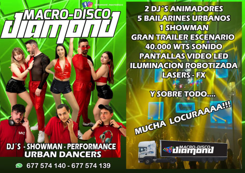 Macro Disco Diamond. - Orquesta o grupo musical en concierto