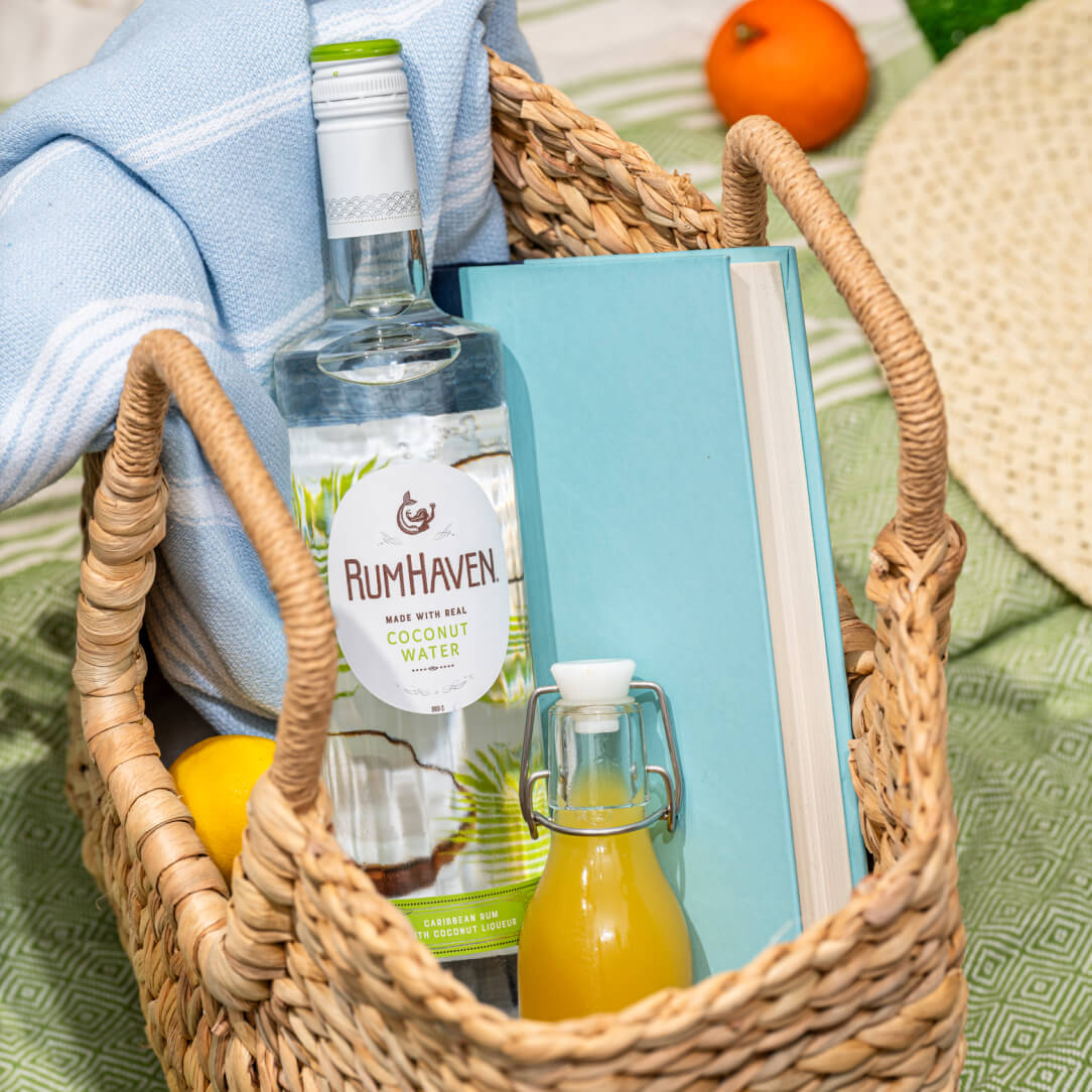 rumhaven in a basket