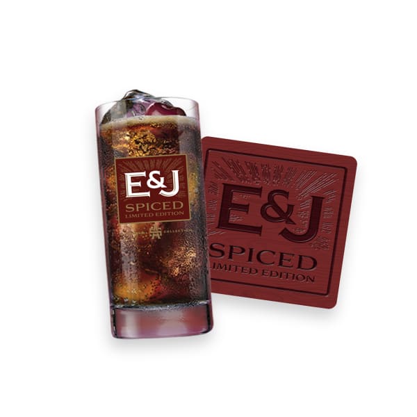 spiced glass and coaster